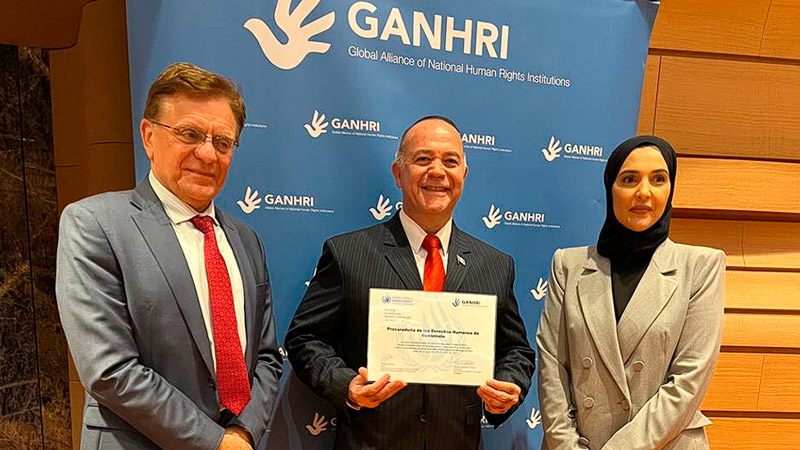 La Procuraduría de Derechos Humanos de Guatemala fue reacreditada con estatus A por la GANHRI
